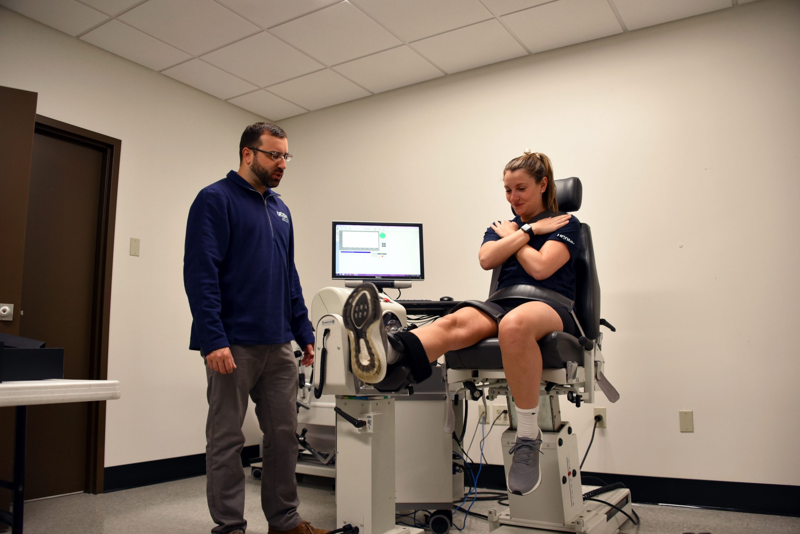 Strength testing on an isokinetic dynomometer 